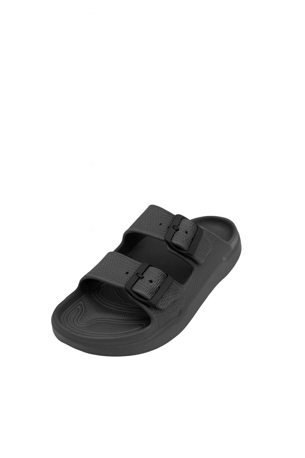 Two Buckle Sandals for Men Classic Black