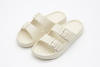 Two Buckle Sandals for Men Pearl White
