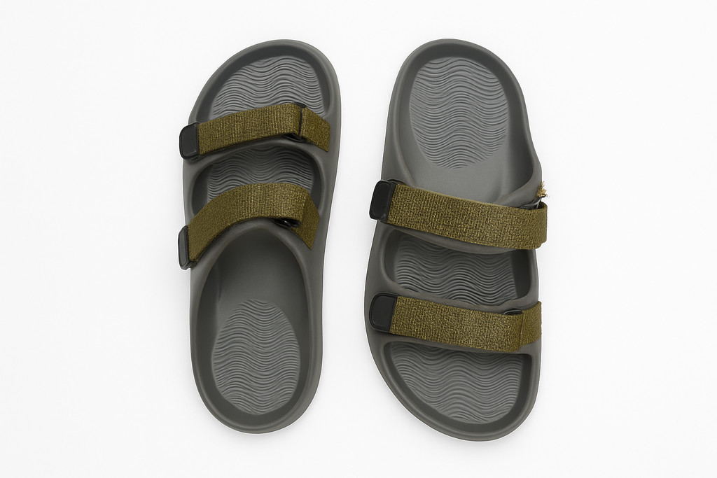 Twin Double Strap Sandals for Men Olive