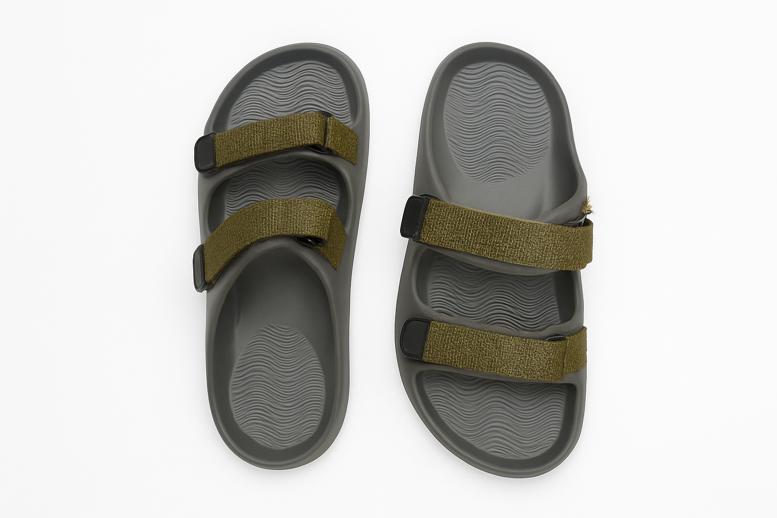 Twin Double Strap Sandals for Men Olive