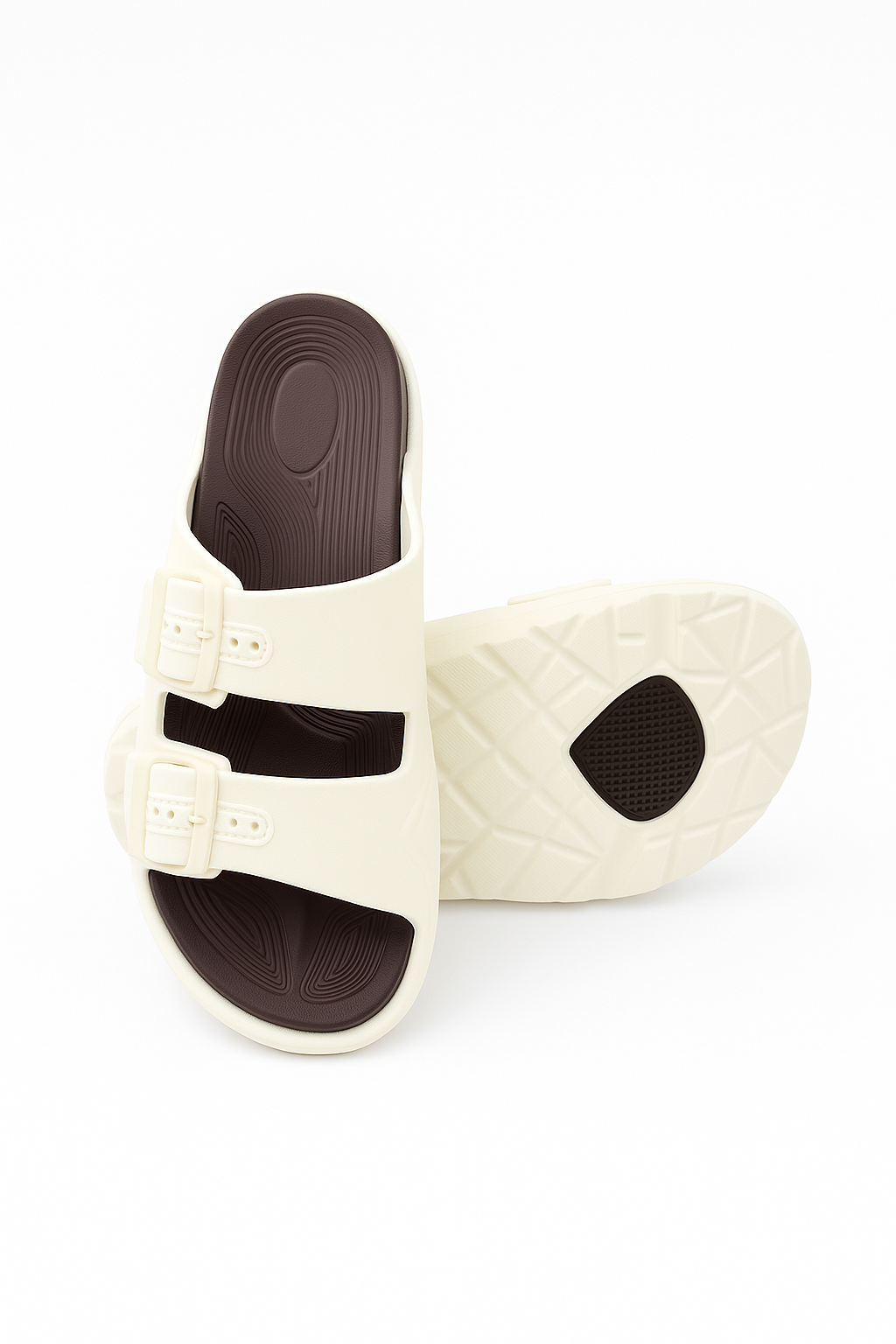 Stag Sandals for Men Pearl White