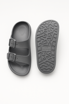 Two Buckle Sandals for Men Classic Black