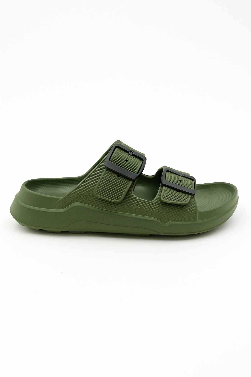 Two Buckle Sandals for Men Olive