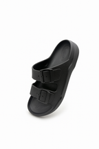 Two Buckle Sandals for Men Classic Black