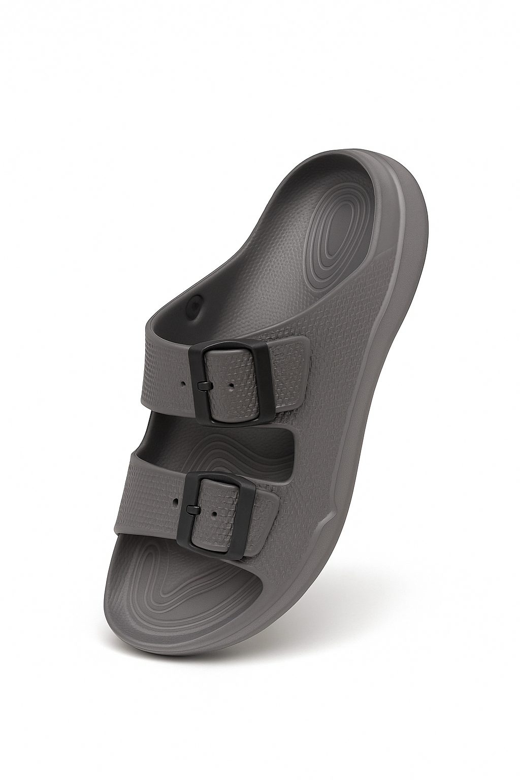 Two Buckle Sandals for Men Smoke Grey