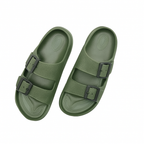 Two Buckle Sandals for Men Olive