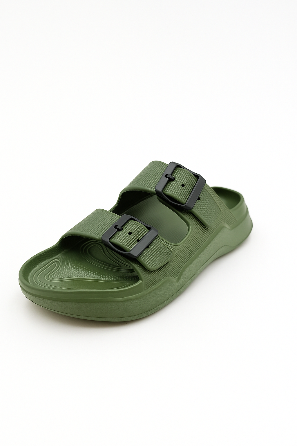 Two Buckle Sandals for Men Olive