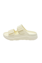 Two Buckle Sandals for Men Pearl White