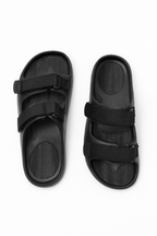Twin Double Strap Sandals for Men Classic Black
